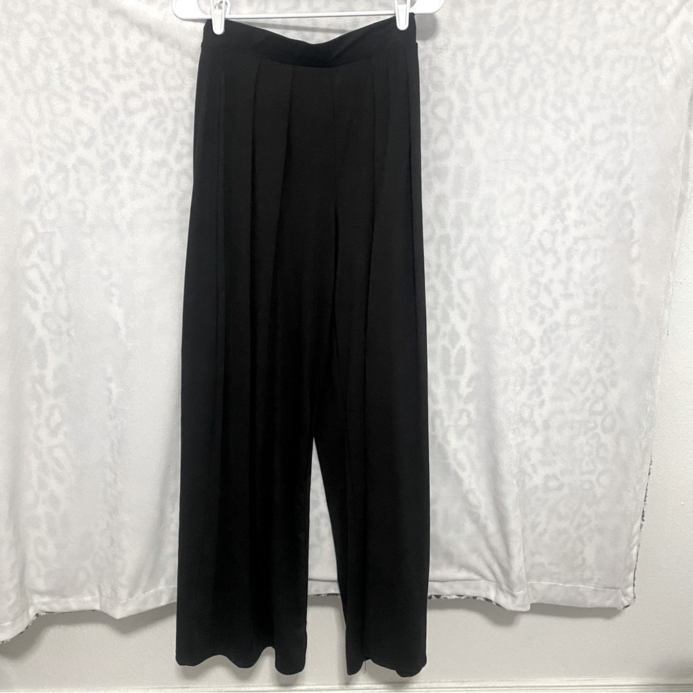SAINTS 21 BLACK HIGH RISE PALAZZO Wide Leg Pants Size Medium NWOT Dress Pants